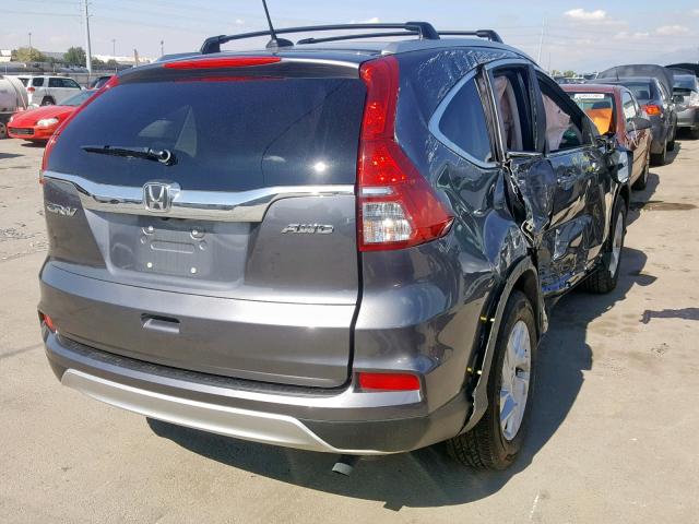 2HKRM4H76FH703487 - 2015 HONDA CR-V EXL GRAY photo 4