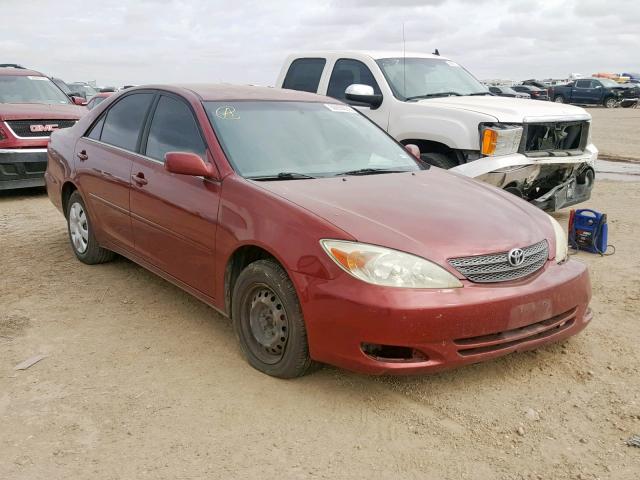 JTDBE32K940270828 - 2004 TOYOTA CAMRY LE MAROON photo 1