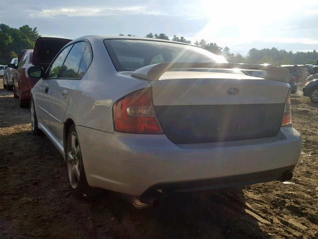 4S3BL676454211960 - 2005 SUBARU LEGACY GT WHITE photo 3