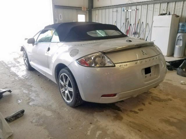 4A3AL35T38E002949 - 2008 MITSUBISHI ECLIPSE SP SILVER photo 3