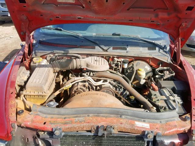 1B7FL26X2WS514530 - 1998 DODGE DAKOTA RED photo 7