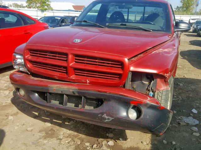 1B7FL26X2WS514530 - 1998 DODGE DAKOTA RED photo 9