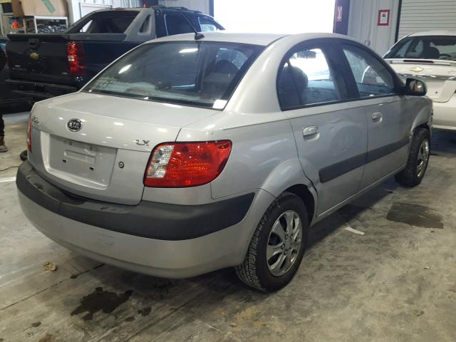 KNADE123586344283 - 2008 KIA RIO BASE SILVER photo 4