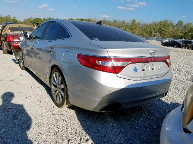 KMHFH4JG4DA213163 - 2013 HYUNDAI AZERA GLS GRAY photo 3