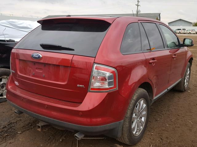 2FMDK39C77BA98281 - 2007 FORD EDGE SEL P RED photo 4