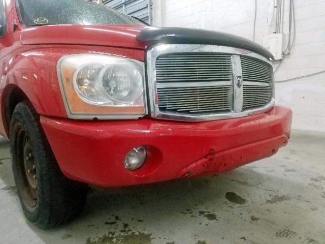 1D4HB48N35F501847 - 2005 DODGE DURANGO SL RED photo 9