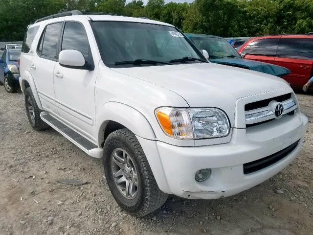 5TDZT34A46S279879 - 2006 TOYOTA SEQUOIA SR WHITE photo 1