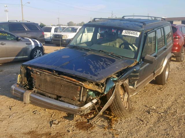 1J4FJ78S3TL303910 - 1996 JEEP CHEROKEE C TEAL photo 2