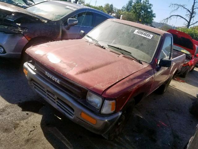 JT4RN81A3M5099209 - 1991 TOYOTA PICKUP 1/2 RED photo 2