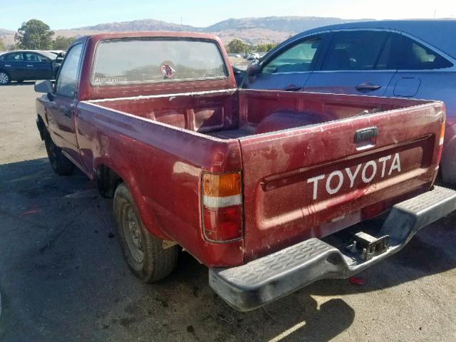 JT4RN81A3M5099209 - 1991 TOYOTA PICKUP 1/2 RED photo 3