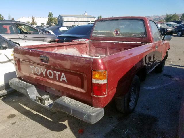 JT4RN81A3M5099209 - 1991 TOYOTA PICKUP 1/2 RED photo 4