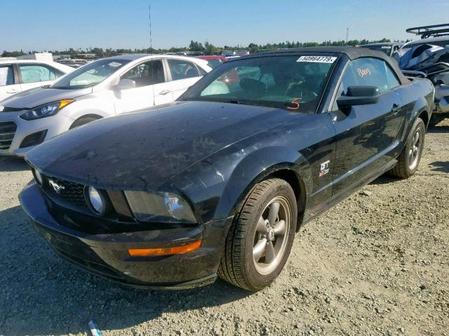 1ZVHT85H855193576 - 2005 FORD MUSTANG GT BLACK photo 2