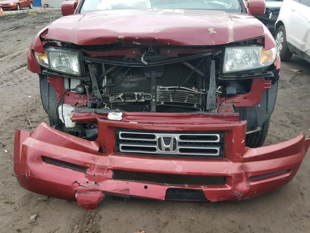 2HJYK16516H533674 - 2006 HONDA RIDGELINE RED photo 9