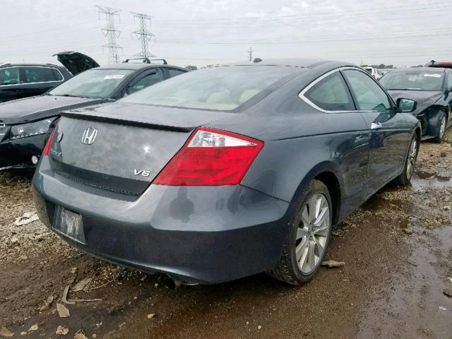 1HGCS22808A018141 - 2008 HONDA ACCORD EXL GRAY photo 4