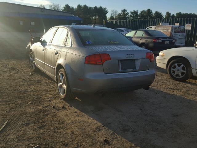 WAUDH78E47A033264 - 2007 AUDI A4 3.2 QUA GRAY photo 3