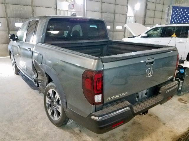 5FPYK3F69HB005387 - 2017 HONDA RIDGELINE BLUE photo 3