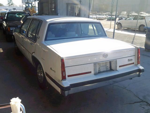 1G6CD6986F4221328 - 1985 CADILLAC DEVILLE WHITE photo 3