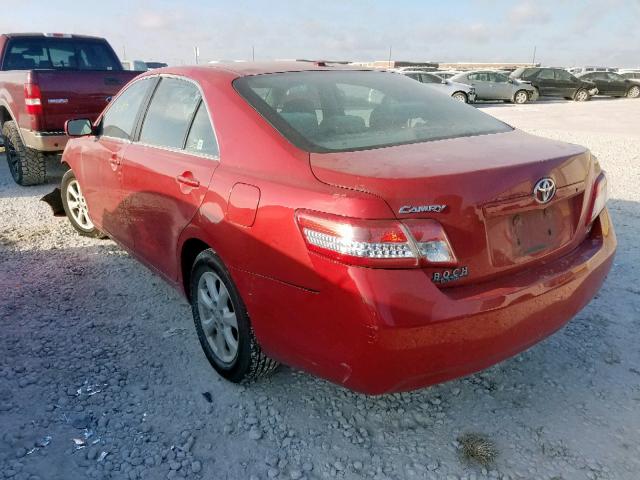 4T4BF3EK2BR098240 - 2011 TOYOTA CAMRY BASE RED photo 3