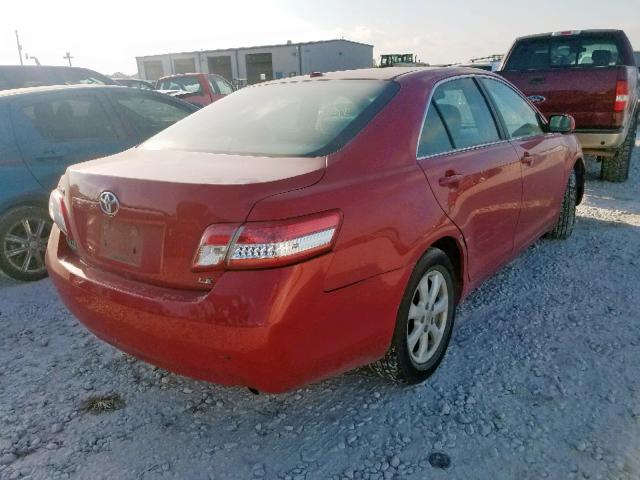 4T4BF3EK2BR098240 - 2011 TOYOTA CAMRY BASE RED photo 4