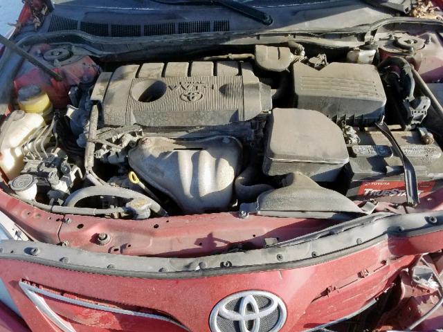 4T4BF3EK2BR098240 - 2011 TOYOTA CAMRY BASE RED photo 7