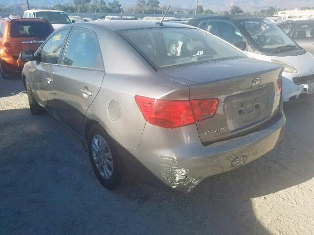 KNAFU4A28B5432554 - 2011 KIA FORTE EX CHARCOAL photo 3