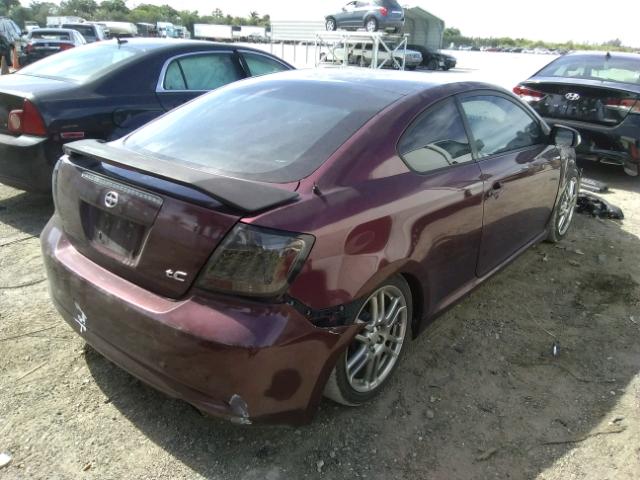 JTKDE177870208528 - 2007 TOYOTA SCION TC 栗色 照片 4