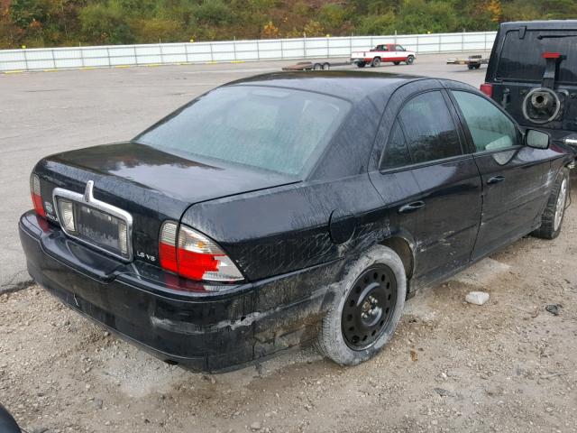 1LNHM87A54Y668450 - 2004 LINCOLN LS BLACK photo 4