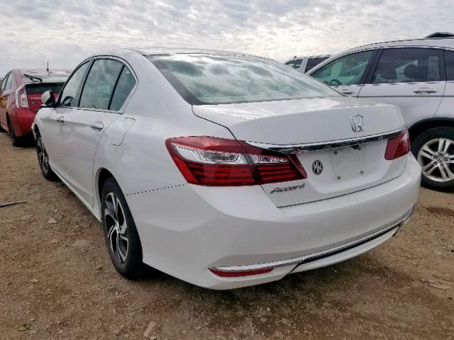 1HGCR2F30GA238727 - 2016 HONDA ACCORD LX WHITE photo 3