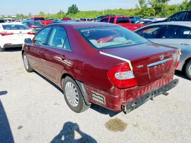 4T1BE32K13U260376 - 2003 TOYOTA CAMRY LE RED photo 3