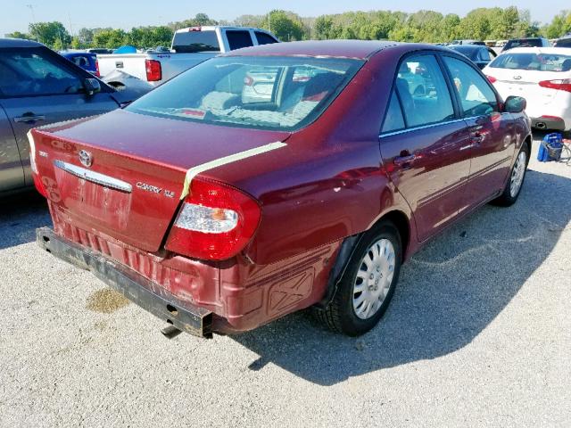 4T1BE32K13U260376 - 2003 TOYOTA CAMRY LE RED photo 4