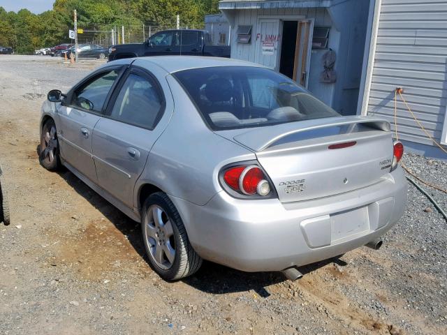 1B3ES76F03D142190 - 2003 DODGE NEON R/T SILVER photo 3