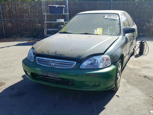 2HGEJ6614YH532785 - 2000 HONDA CIVIC BASE GREEN photo 2