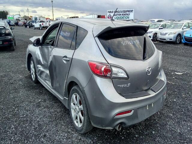 JM1BL1L55B1376333 - 2011 MAZDA 3 S GRAY photo 3