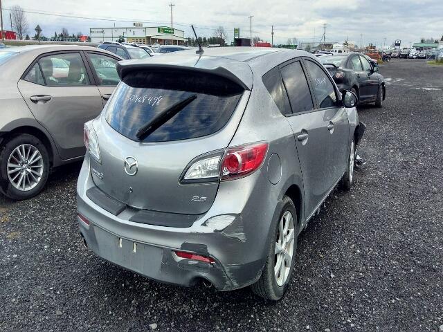 JM1BL1L55B1376333 - 2011 MAZDA 3 S GRAY photo 4