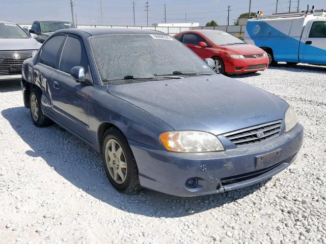 KNAFB121735253904 - 2003 KIA SPECTRA BA BLUE photo 1