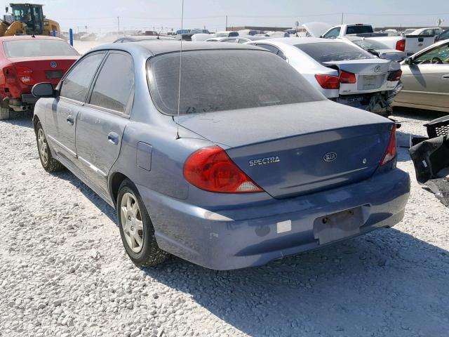 KNAFB121735253904 - 2003 KIA SPECTRA BA BLUE photo 3