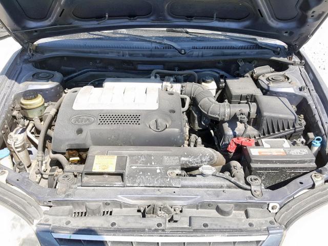 KNAFB121735253904 - 2003 KIA SPECTRA BA BLUE photo 7