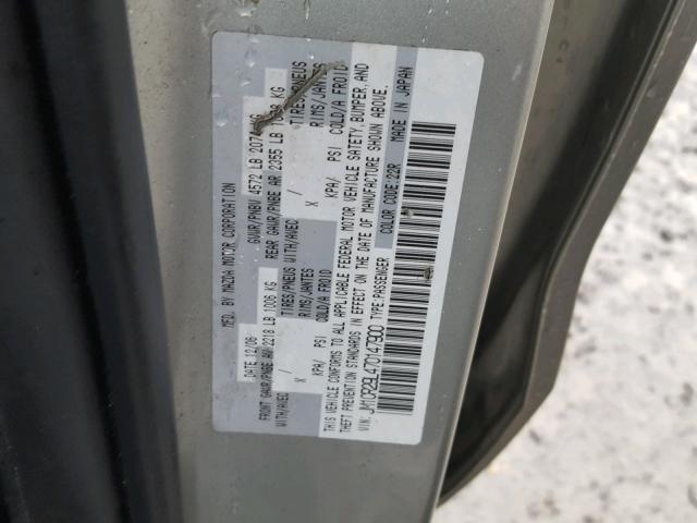 JM1CR29L470147900 - 2007 MAZDA 5 GRAY photo 10