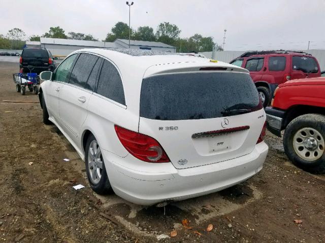 4JGCB65E87A056329 - 2007 MERCEDES-BENZ R 350 WHITE photo 3