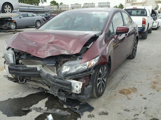 19XFB2F89FE081514 - 2015 HONDA CIVIC EX MAROON photo 2