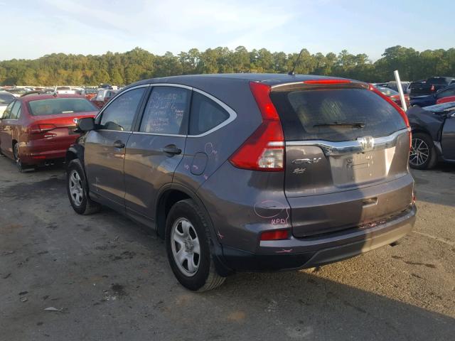 2HKRM3H3XGH556244 - 2016 HONDA CR-V LX GRAY photo 3