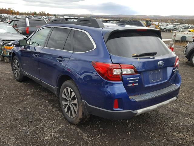 4S4BSENC1G3260253 - 2016 SUBARU OUTBACK 3. BLUE photo 3