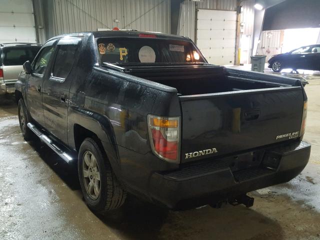 2HJYK16546H514696 - 2006 HONDA RIDGELINE BLACK photo 3