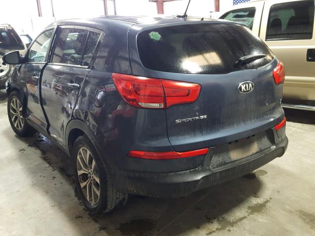 KNDPB3AC2E7663393 - 2014 KIA SPORTAGE B BLUE photo 3