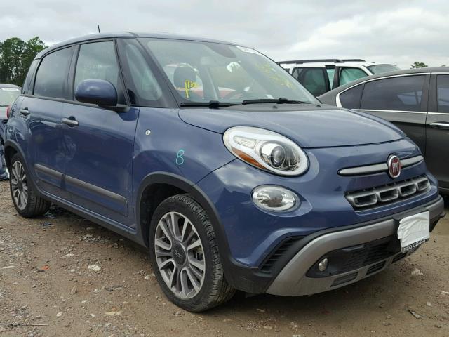 ZFBCFADH5JZ040401 - 2018 FIAT 500L TREKK BLUE photo 1