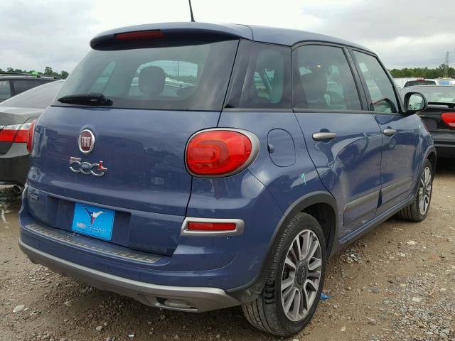 ZFBCFADH5JZ040401 - 2018 FIAT 500L TREKK BLUE photo 4