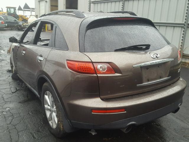 JNRAS08W66X201652 - 2006 INFINITI FX35 BROWN photo 3