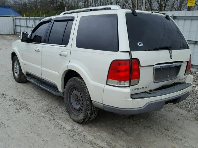 5LMEU88H04ZJ29997 - 2004 LINCOLN AVIATOR 白色 照片 3