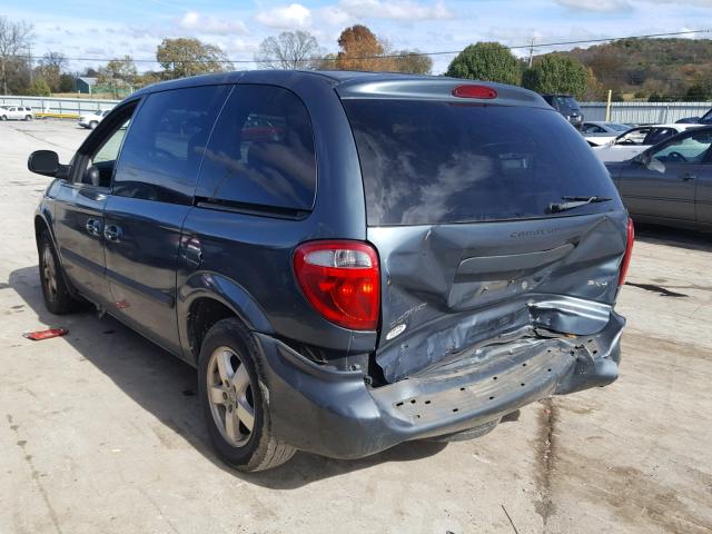 1D4GP45R35B405521 - 2005 DODGE CARAVAN SX GRAY photo 3