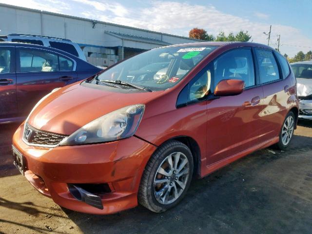 JHMGE8H54CC016802 - 2012 HONDA FIT SPORT ORANGE photo 2